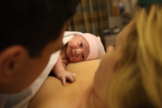 Lily looks at Ann and Colby